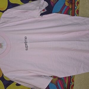 Supreme New York Light Pink Tee with Logo